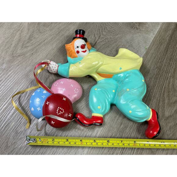 Vintage‎ UCGC Japan Ceramic Clown with Balloons Wall Hanging Decor - Picture 2 of 8